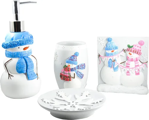 Vista 9 de Juego de accesorios de baño organizador completo con dispensador de loción/jabón de batido, taza de baño de tubo de huevo/vaso, jabonera de dona