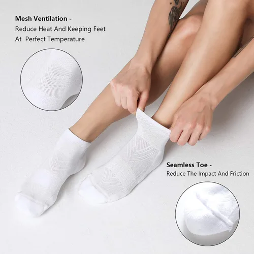 Vista 4 de CS CELERSPORT 6 pares de calcetines deportivos para correr para mujer acolchados