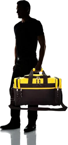 Vista 7 de Bolsa de lona, de DALIX, para el gimnasio, para viajar, 17 pulgadas
