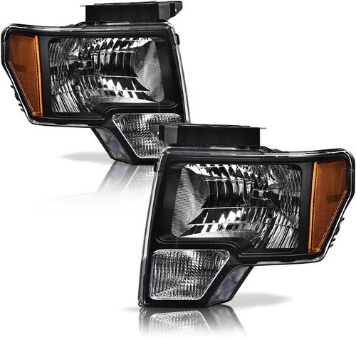 Vista 19 de PIT66 Conjunto de faros delanteros LED compatible con Ford F150 2009 2010 2011 2012 2013 2014, lente transparente para conductor y pasajero, carcasa