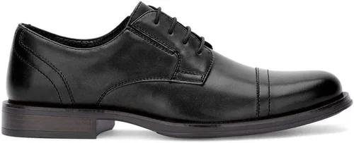 Vista 7 de DOCKERS Garfield - Zapatos de vestir para hombre, zapatos Oxford con punta de casquillo Negro