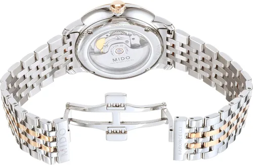 Vista 4 de Mido Watch Reloj blanco Baroncelli Big Date automático Mido Caliber 80 base ETA C07651 para hombre Blanco
