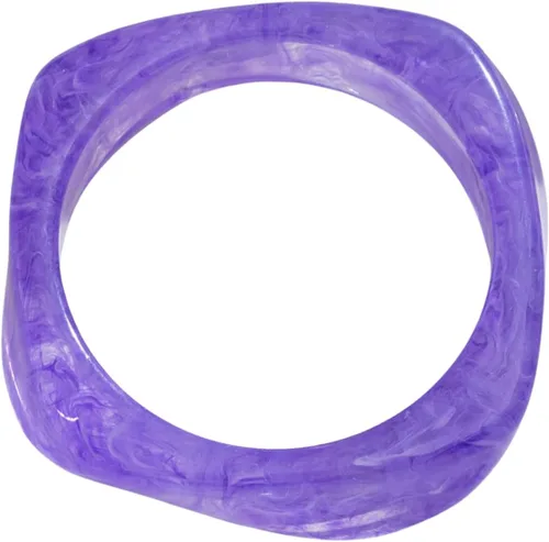 Vista 14 de Fuqimanman2020 Pulsera cuadrada irregular de resina acrílica retro colorida gruesa geométrica para mujer Verde