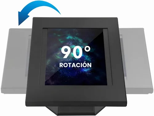 Vista 4 de Mount-It! Soporte de quiosco para iPad, con bloqueo antirrobo para tableta para encimera y montaje en pared, soporte de pared giratorio de 90°