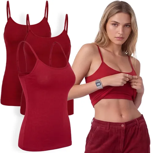 Vista 103 de Emmalise Camiseta de mujer con brasier integrado, soporte de tela sin varillas, camisola corta