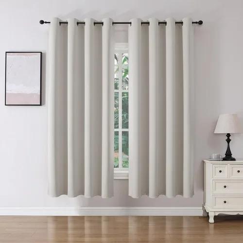 Vista 61 de Joydeco Cortinas opacas para dormitorio de 72 pulgadas de largo, 2 paneles de cortinas con aislamiento térmico para oscurecer la habitación