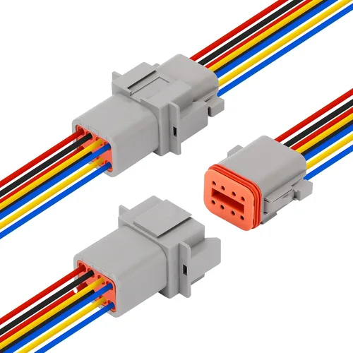 Vista 8 de 6 Juegos de Kit de Conectores Deutsch de 2 Pines – Conectores Eléctricos Impermeables 16 AWG, Conectores de Cable Automotriz IP67 (Macho y Hembra)