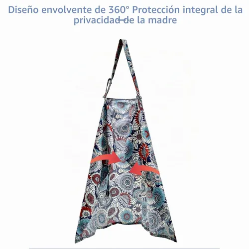Vista 8 de Insular Funda de lactancia para lactancia materna, funda de alimentación infantil, delantal de algodón transpirable para privacidad, begonia rosa