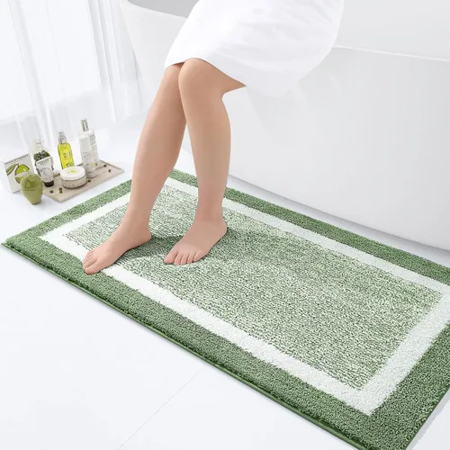 Vista 35 de OLANLY Alfombras de baño 24x16, tapetes de baño extra suaves y absorbentes de microfibra, antideslizantes, lavables a máquina, secan rápido