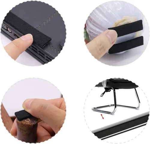 Vista 6 de Shintop Cinta adhesiva de fieltro para bricolaje, rollo de tira de fieltro resistente cortada en cualquier forma para proteger tu suelo de madera