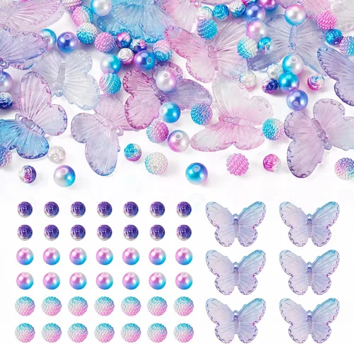 Vista 15 de FASHEWELRY 200 cuentas de oso de acrílico transparente, color mixto, cuentas espaciadoras de oso de gomitas, mini osos lindos granos sueltos a