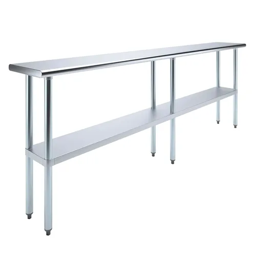Vista 10 de AmGood Mesa de trabajo de acero inoxidable con estante inferior Preparación de alimentos NSF Estación de trabajo utilitaria