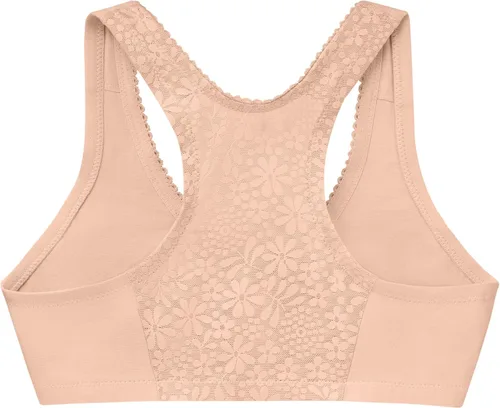 Vista 5 de Glamorise Cierre frontal de algodón T-Back Wirefree 1908 para mujer