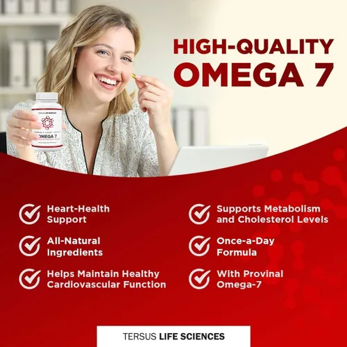 Vista 4 de Heart Health Omega 7 - Contiene ácidos grasos Omega 7 purificados patentados provinales - Sin sabor a pescado ni eructos - 30 unidades de gel suave