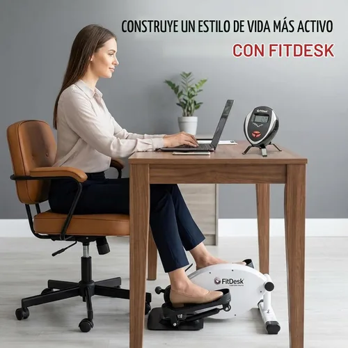 Vista 2 de FitDesk Under Desk Bike Exercise Machine, Compact Magnetic Pedal Exerciser, Mini Elliptical, Quiet Seated Cardio Trainer for Home Office Workouts