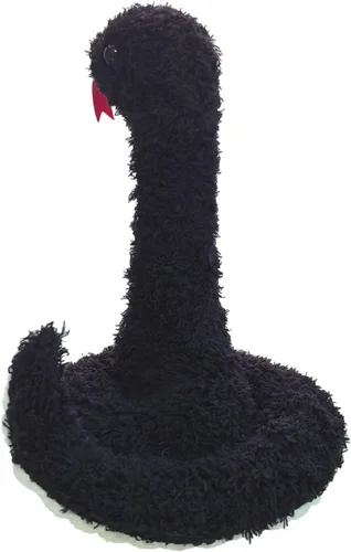 Vista 4 de Juguete de peluche negro de serpiente de peluche, suave juguete de peluche para niños y niñas, regalos para niños o novia, 17 pulgadas