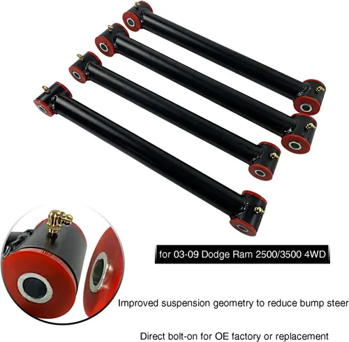 Vista 2 de BST BSSP Kit de suspensión de elevación delantera superior e inferior de 2-3 pulgadas, reemplazo de brazos de control para DODGE RAM 2500/3500 4WD