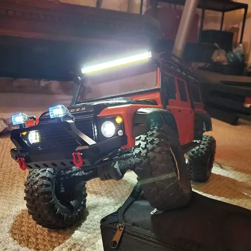 Vista 6 de Juego de parachoques delantero de metal para TRX-4 Axial SCX10 II 90046 RC Crawler
