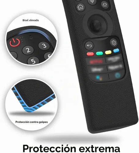 Vista 3 de Funda de silicona MR22GN Magic Remote LG compatible con LG MR21GA/MR23GN MR24GN OLED Smart TV, cubierta protectora a prueba de golpes para LG MR23GN