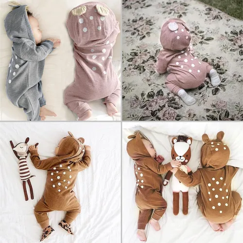 Vista 39 de Simplee Kids Enterizo con diseño de conejo de Pascua con capucha, para bebé, overol con cremallera y orejas largas