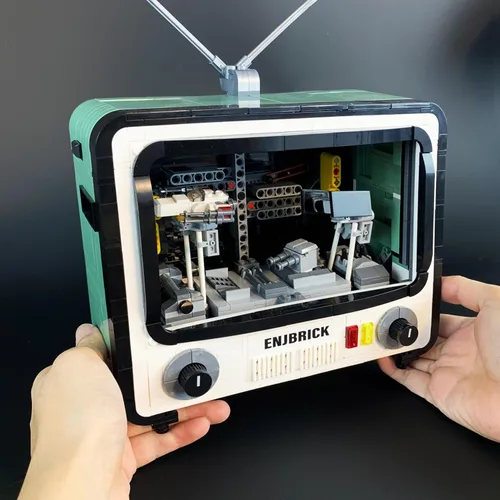 Vista 4 de Ideas - Juego de construcción de TV retro compatible con Lego para adultos, juguetes de Navidad para niños y niñas de 8 a 14 años, 1212 piezas