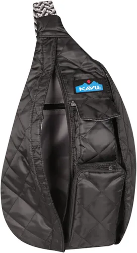 Vista 3 de KAVU Paquete de mini eslinga acolchada de diamante original de cuerda, Negro
