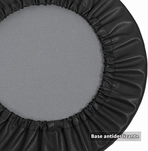 Vista 4 de Shinnwa Cojín redondo de espuma para taburete de bar, cojines de asiento acolchados de cuero impermeable con parte inferior elástica y Negro