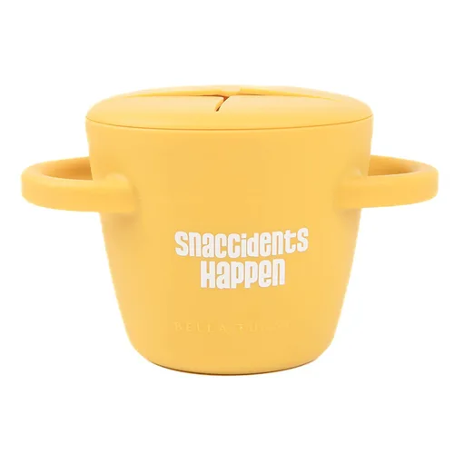 Vista 11 de Bella Tunno Happy Snacker - Vasos a prueba de derrames para niños pequeños y bebés, recipientes de aperitivos hechos de silicona sin BPA, apertura
