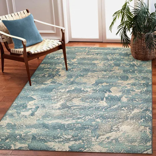Vista 49 de Liora Manne Marina - Alfombra de área duradera de mezcla sintética tejida a máquina para interiores/exteriores - Gráfico contemporáneo océano global