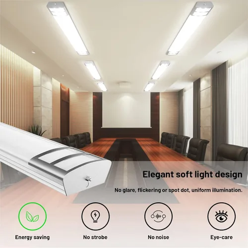 Vista 3 de ANTLUX Lámpara LED de 4 pies, 50 W, 5600 lm, luz LED lineal de montaje empotrado, 4000 K, 4 pies, lámparas LED de techo de cocina para sala