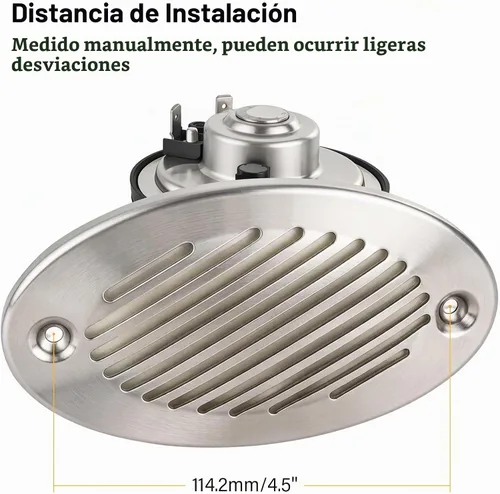 Vista 4 de 5190512 12V Bocina Marina Oculta de Montaje Empotrado para Barco de Acero Inoxidable 316