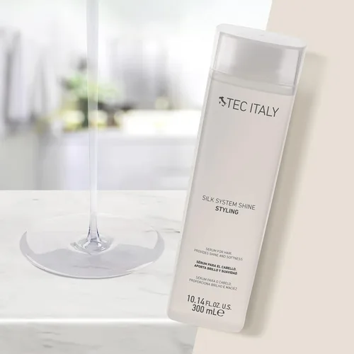 Vista 6 de Tec Italy Silk System Shine - Suero capilar para cabello seco y dañado, ayuda a controlar el encrespamiento, protege contra el calor y mejora