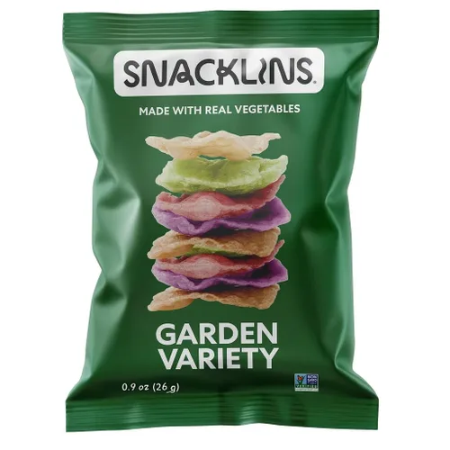 Vista 6 de SNACKLINS Chips Crujientes a Base de Plantas Variedad de 4 Sabores – Nacho, BBQ, Teriyaki, Bahía de Chesapeake, sin gluten, sin granos, 100% kosher