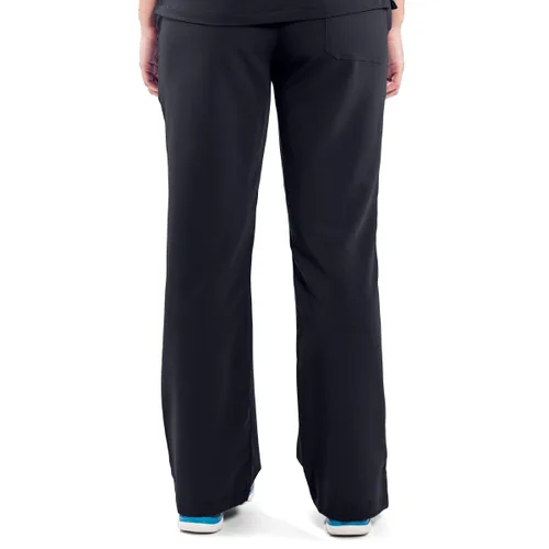Vista 2 de Ave Scrubs Melrose Ave Mujer Scrub, favorecedor Bootcut con cordón y cintura elástica, 2XS, Negro, 1