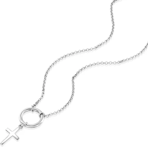 Vista 32 de Collar de cruz de oro para mujer, collares con colgante de cruz minimalista, longitud de 16 a 18 pulgadas, joyería cristiana hecha a mano, regalo
