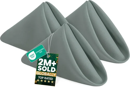 Vista 15 de Utopia Home [Paquete de 24, beige] Servilletas de tela de 17 x 17 pulgadas, 100% poliéster