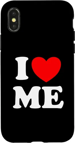 Vista 5 de Carcasa divertida para iPhone 16 I Love Me I Red Heart Me I Love Me Myself And I