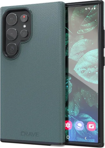 Vista 56 de Crave Dual Guard para Samsung Galaxy S22 Ultra, Verde bosque, Funda para teléfono celular, Protección a prueba de golpes, Doble capa, TPU/PC
