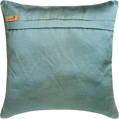 Vista 100 de The HomeCentric Funda de almohada con cremallera, funda de cojín azul de 12 x 12 pulgadas, funda de cojín de algodón bordado para sofá, diseño