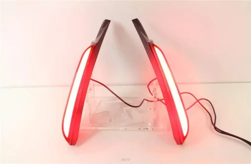 Vista 9 de Luz trasera del pilar del tronco del LED Freno de la columna de la lámpara LED Freno/Luz de conducción Reemplazo para Toyota Fortuner 2015-2017