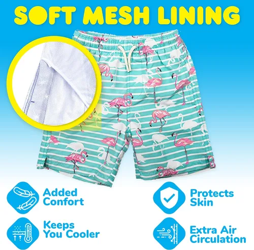 Vista 3 de INGEAR - Pantalones de baño de secado rápido para niños pequeños, pantalones de baño ideales para nadar o ir a la playa, traje de baño para niños