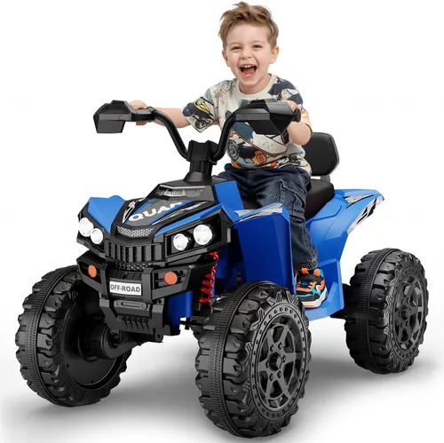 Vista 9 de Firstness ATV eléctrico de 24 V para niños de 4 ruedas para niños de 3 a 8 Negro