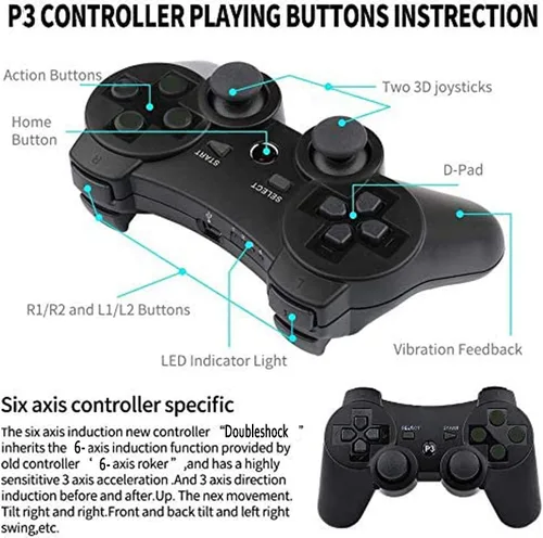 Vista 3 de PS3 Control inalámbrico para Playstation 3 Dual Shock - US24P3MT