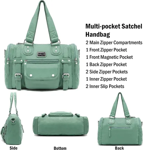 Vista 4 de Scarleton H1485 - Bolsos para mujer, bolsos y bolsos para mujer, bolso para mujer con múltiples bolsillos, H1485
