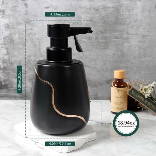 Vista 5 de BosilunLife Dispensador automático de jabón espumoso, dispensador eléctrico de espuma para lavado de manos para baño, dispensador de jabón eléctrico