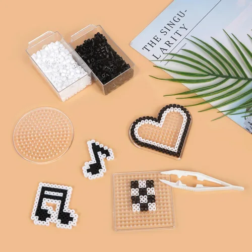 Vista 6 de Fuse Beads 6000 cuentas de hierro fundido negro de 0.197 in compatibles con Perler y Hama