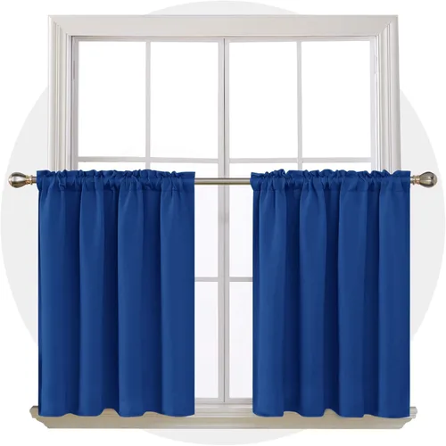 Vista 234 de Deconovo Cortinas opacas, aislamiento térmico, dobladillo para barra, reducción de ruido, certificado Oeko-TEX, cortinas de oscurecimiento