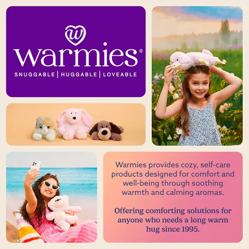 Vista 6 de warmies Animales de Peluche Junior para Microondas y con Peso, Hipopótamo - Animal de Peluche Calentable para Calidez y Comodidad - Lindos Juguetes