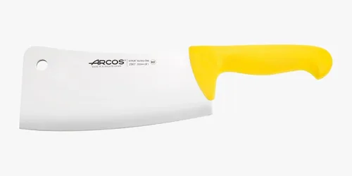 Vista 11 de Arcos Cuchillo de carnicero de acero inoxidable nitrum de 7 pulgadas y hoja de 7.480 in. Cuchillo de carnicero profesional. Mango ergonómico de Negro