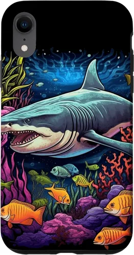 Vista 24 de iPhone 16 Tiger Shark Sea Ocean Underwater Shark Lover Case